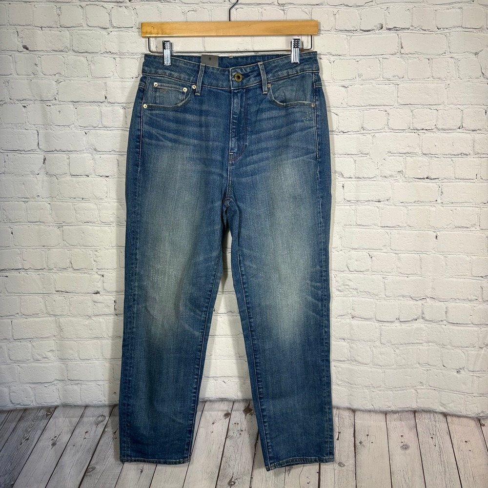 G-Star Raw 3301 High Straight 90s Ankle Jeans Antic Indigo W28 L30 Trendy